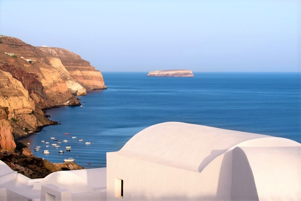 Grand Ambassador Santorini Hotel view of the akrotiri